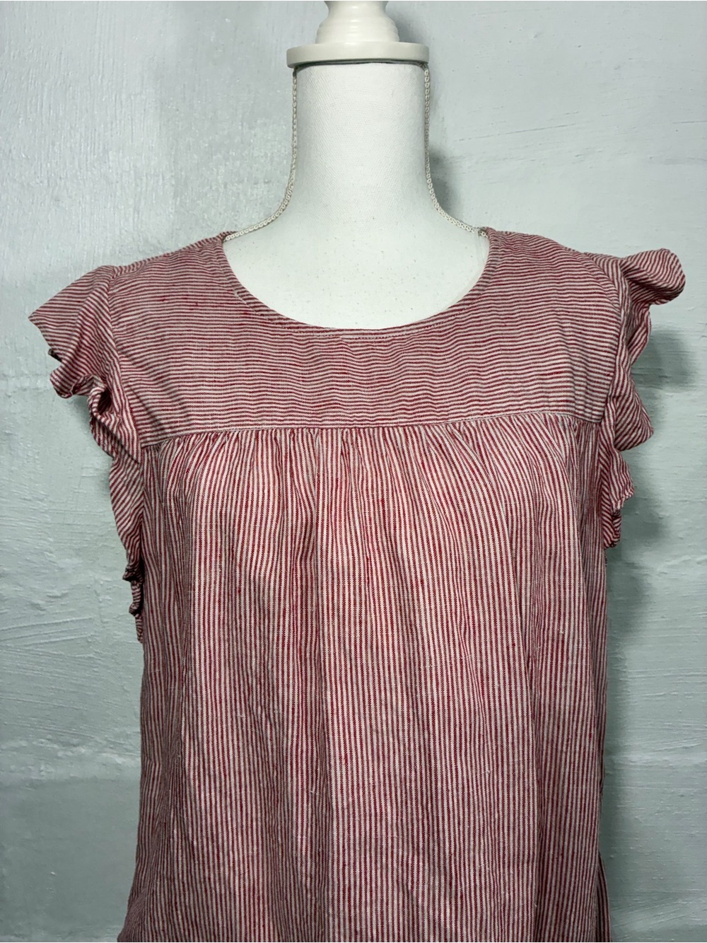CYNTHIA ROWLEY LINEN STRIPPED DRESS - Picture 8 of 16